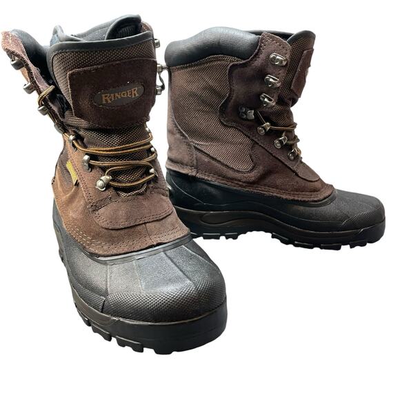 Ranger Thermolite Mens Steel shank Boots Brown Lace Winter Insulated Snow Size 8 - Picture 1 of 11